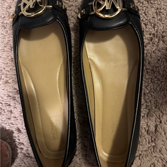 Michael Kors Black and Gold Women's Loafers - Picture 1 of 2